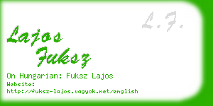 lajos fuksz business card